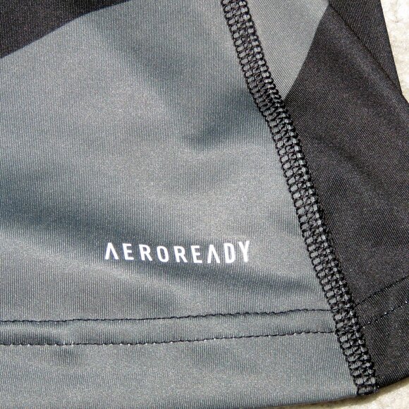 Adidas Sz Small Aeroready Pro Women's Tennis Y-Tank Top Black Gray White Stripe - Picture 5 of 16